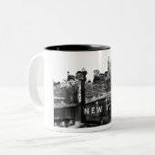 Brooklyn Bridge Two-Tone Coffee Mok (Voorkant links)
