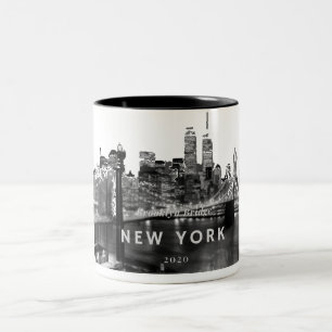 Brooklyn Bridge Two-Tone Coffee Mok