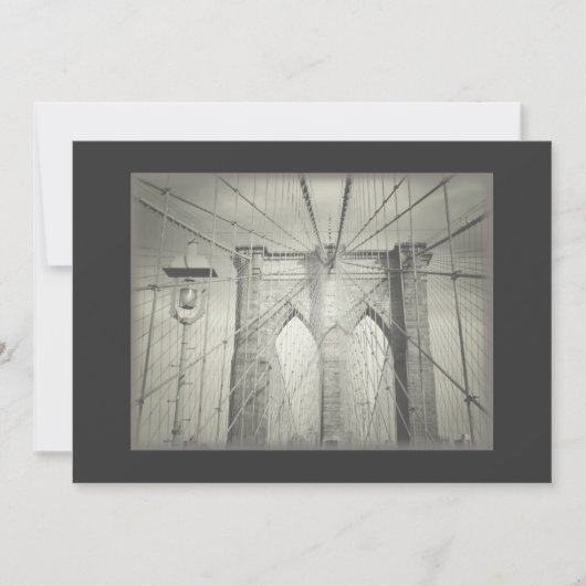 Brooklyn Bridge-uitnodiging - Klassiek Kaart (Voorkant)