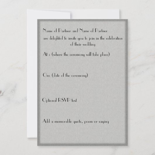 Brooklyn Bridge-uitnodiging - Klassiek Kaart (Achterkant)