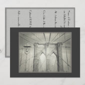 Brooklyn Bridge-uitnodiging - Klassiek Kaart (Voorkant / Achterkant)