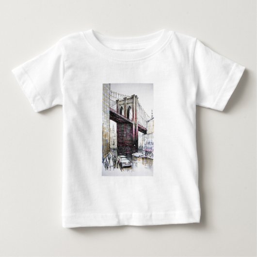Brooklyn Bridge, USA Baby Tee Shirt (Voorkant)