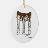 Brooklyn Bridge Valentijnsdag Chocolate NYC Keramisch Ornament (Rechts)