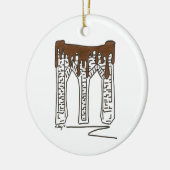 Brooklyn Bridge Valentijnsdag Chocolate NYC Keramisch Ornament (Links)