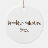 Brooklyn Bridge Valentijnsdag Chocolate NYC Keramisch Ornament (Achterkant)