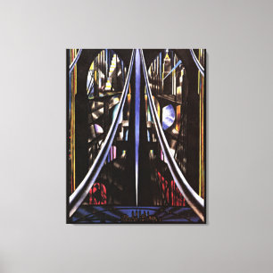 Brooklyn Bridge, Variatie op een oud thema Canvas Afdruk