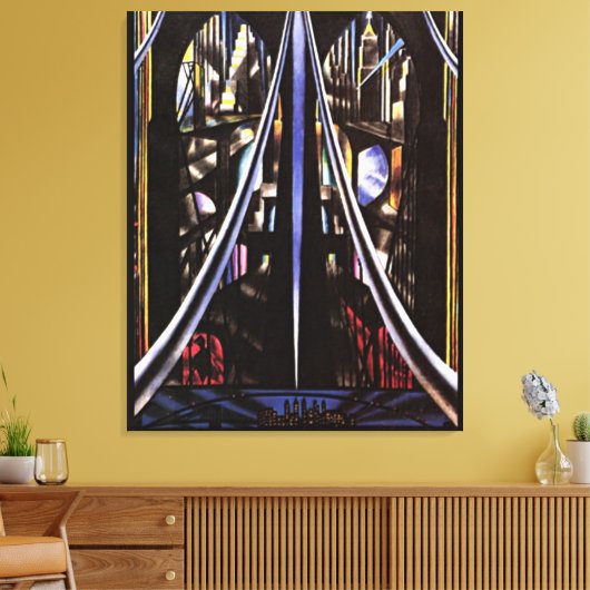 Brooklyn Bridge, Variatie op een oud thema Canvas Afdruk (Insitu (Woonkamer))