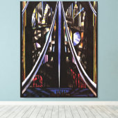 Brooklyn Bridge, Variatie op een oud thema Canvas Afdruk (Insitu (Houten vloer))