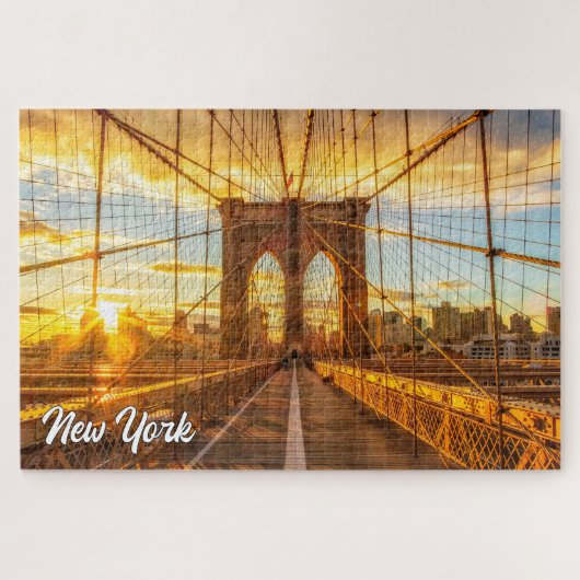 Brooklyn Bridge, Verenigde Staten Legpuzzel (Horizontaal)