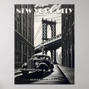 Brooklyn Bridge Verenigde Staten Reizen  Kunst Poster