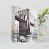 Brooklyn Bridge, Verenigde Staten van Amerika Kaart (Staand voorkant)