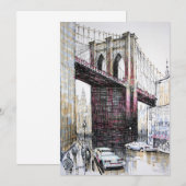 Brooklyn Bridge, Verenigde Staten van Amerika Kaart (Voorkant / Achterkant)