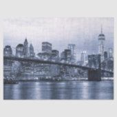 Brooklyn Bridge Verfijnde Stedelijke Monochroom Tissuepapier (Voorkant)