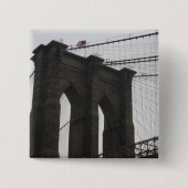 Brooklyn Bridge Vierkante Button 5,1 Cm (Voorkant)