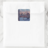 Brooklyn Bridge Vierkante Sticker (Tas)