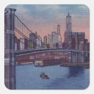 Brooklyn Bridge Vierkante Sticker