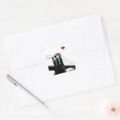 Brooklyn Bridge Vierkante Sticker (Envelop)