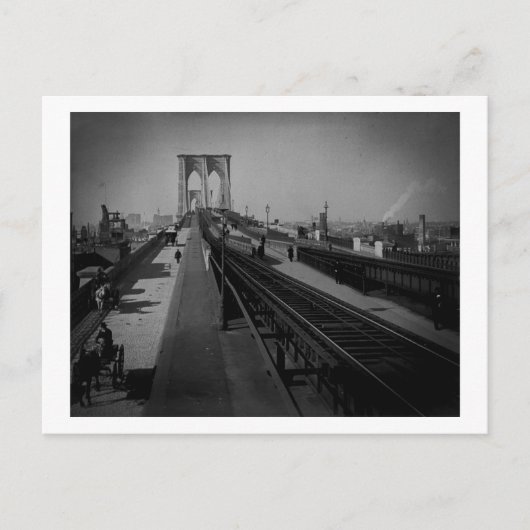  Brooklyn Bridge voor 1900 Briefkaart (Voorkant)