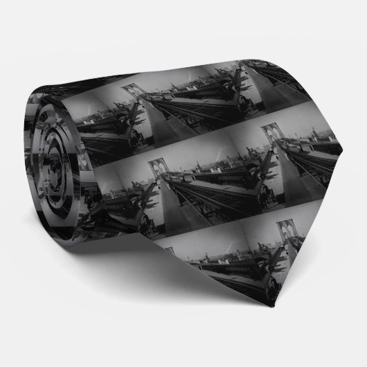  Brooklyn Bridge voor 1900 Stropdas (Opgerold)