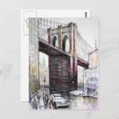 Brooklyn Bridge, VS-Briefkaart Briefkaart (Voorkant / Achterkant)
