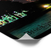 Brooklyn Bridge-vuurwerk Poster (Hoek)