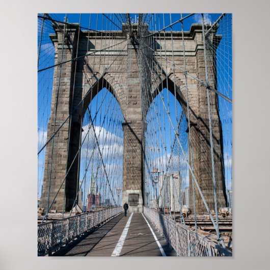 Brooklyn Bridge wandelpad Poster (Voorkant)