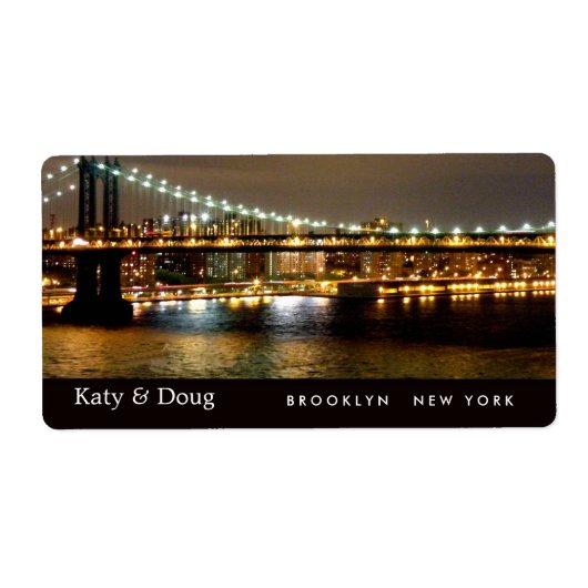 Brooklyn Bridge Wedding Labels (Voorkant)