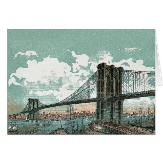Brooklyn Bridge Wenskaart (Voorkant Horizontaal)