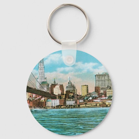 Brooklyn Bridge, Woolworth en gemeentelijke gebouw Sleutelhanger (Voorkant)