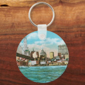 Brooklyn Bridge, Woolworth en gemeentelijke gebouw Sleutelhanger (Voorkant)