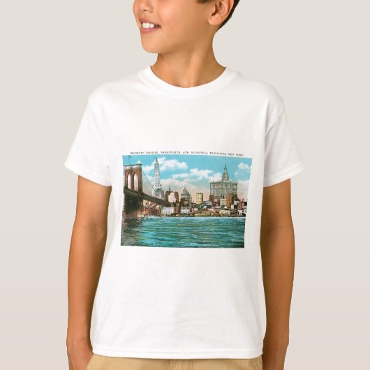 Brooklyn Bridge, Woolworth en Municipal... T-shirt (Voorkant)
