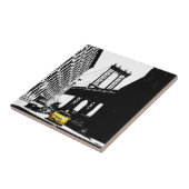 Brooklyn Bridge Yellow Taxi New York City Ny Nyc Tegeltje (Zijkant)