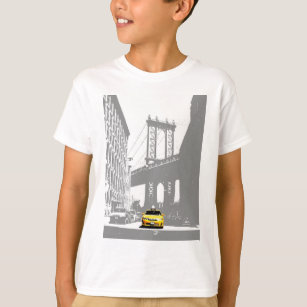 Brooklyn Bridge Yellow Taxi New York City Nyc Boys T-shirt