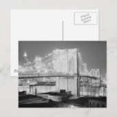 Brooklyn Bridge zwart-wit Briefkaart (Voorkant / Achterkant)