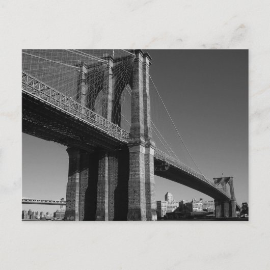 Brooklyn Bridge, zwart/wit Briefkaart (Voorkant)