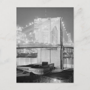 Brooklyn Bridge zwart-wit Briefkaart