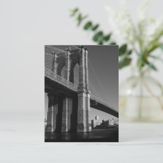 Brooklyn Bridge, zwart/wit Briefkaart (Staand voorkant)