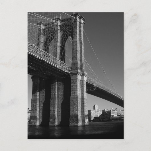 Brooklyn Bridge, zwart/wit Briefkaart (Voorkant)