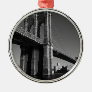 Brooklyn Bridge, zwart/wit Metalen Ornament