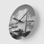 Brooklyn Bridge zwart-wit Ronde Klok (Hoek)