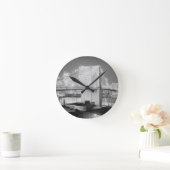 Brooklyn Bridge zwart-wit Ronde Klok (Huis)