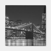 Brooklyn Bridge zwart/wit skyline magneet (Voorkant)
