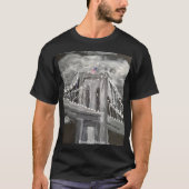 Brooklyn Bridge, zwart-wit T-shirt (Voorkant)