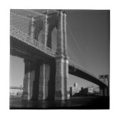 Brooklyn Bridge, zwart/wit Tegeltje (Voorkant)