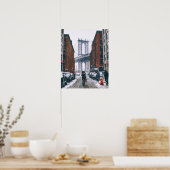 Brooklyn Bridget, New York in Snow Poster (Keuken)