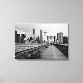 Brooklyn brug zwart-wit canvas afdruk (Voorkant)