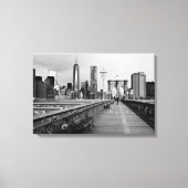 Brooklyn brug zwart-wit canvas afdruk (Voorkant)