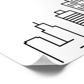 Brooklyn Bruiloft | 12 Tabel Zitkaarten Poster (Hoek)