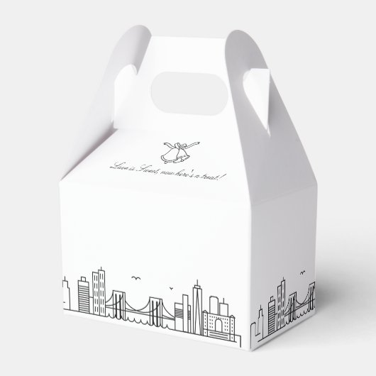 Brooklyn Bruiloft | City Skyline Bedankdoosjes (Achterkant)