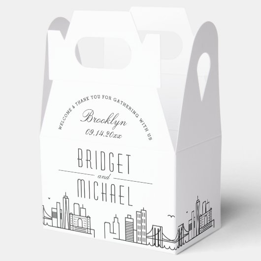 Brooklyn Bruiloft | City Skyline Bedankdoosjes (Geopend)